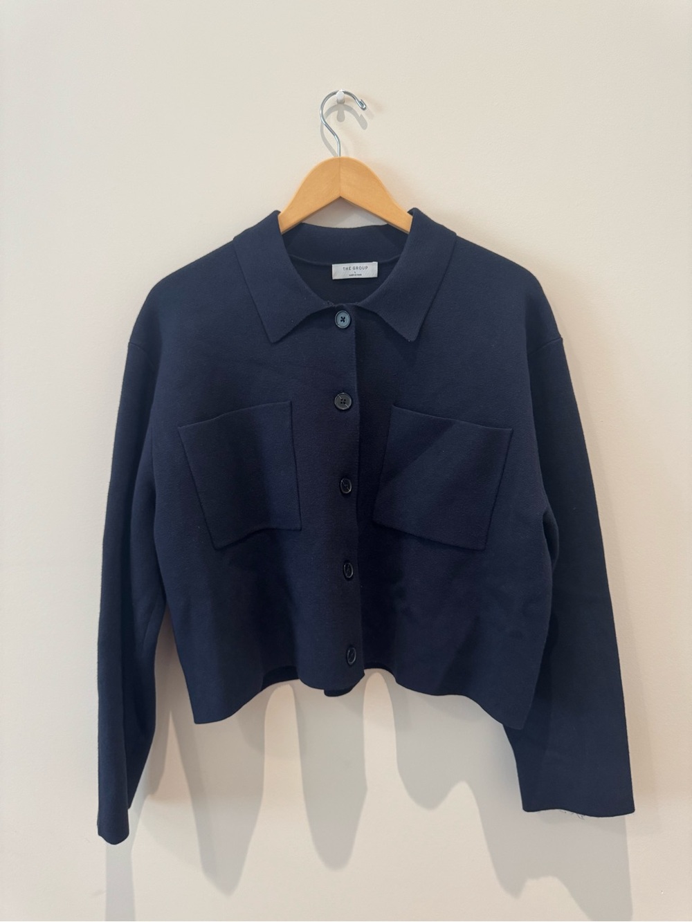 Aritzia Navy Blue Society Cardigan - Wonder Yarn